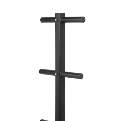Premium 3 Tier Olympic Weight Tree and Bar Stand Heavy Duty 200kg Capacity Rack with Dual Barbell Holders Compact Scratch Resistant Gym Storage System